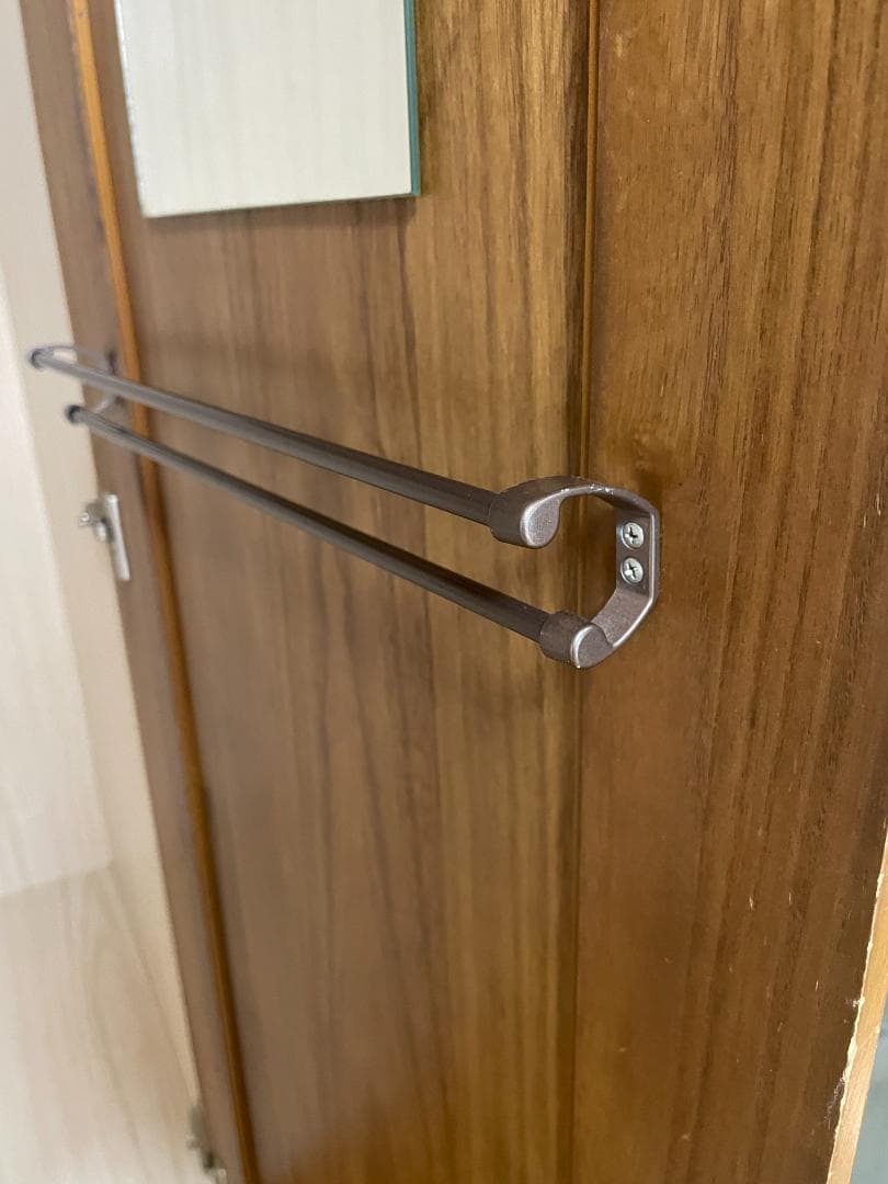 木目調クローゼット ハンガーラック付き 洋風ダンス【送料込み】