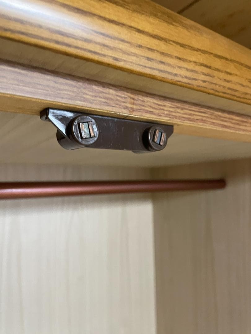 木目調クローゼット ハンガーラック付き 洋風ダンス【送料込み】