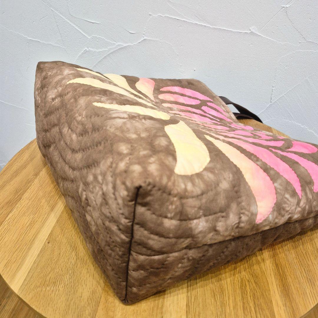 NO.222 ハワイアンキルトトートバッグ ハンドメイド ウォーターリリー(蓮)