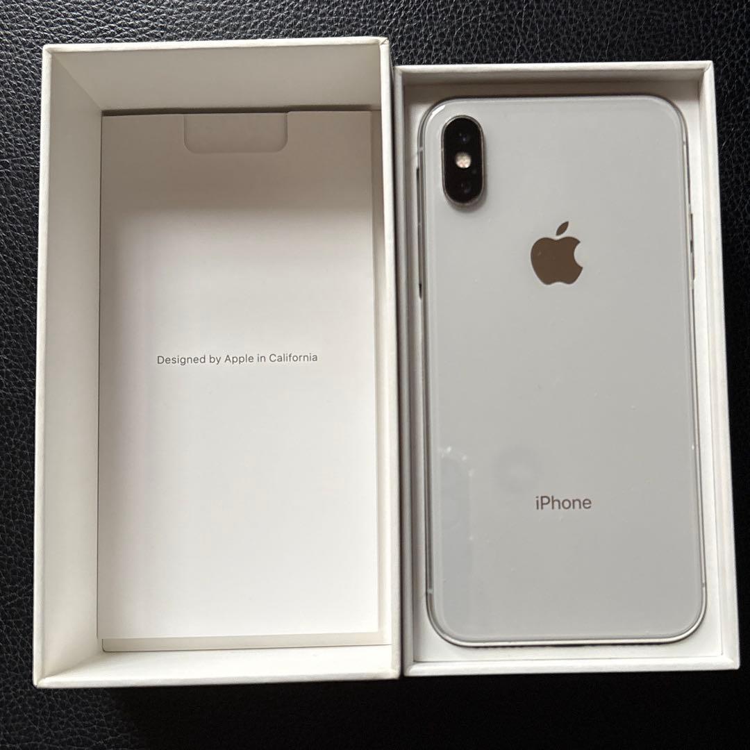 iphone Ｘ　64GB 箱付　バッテリー85%以上