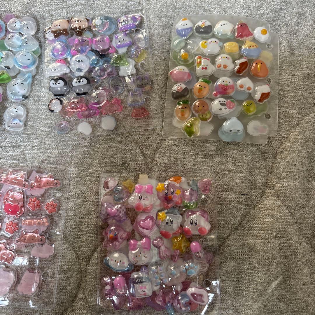 シール21枚セット＋おまけ有。ボンボン、うるちゅる、ぷくぷく、キャラシール多数