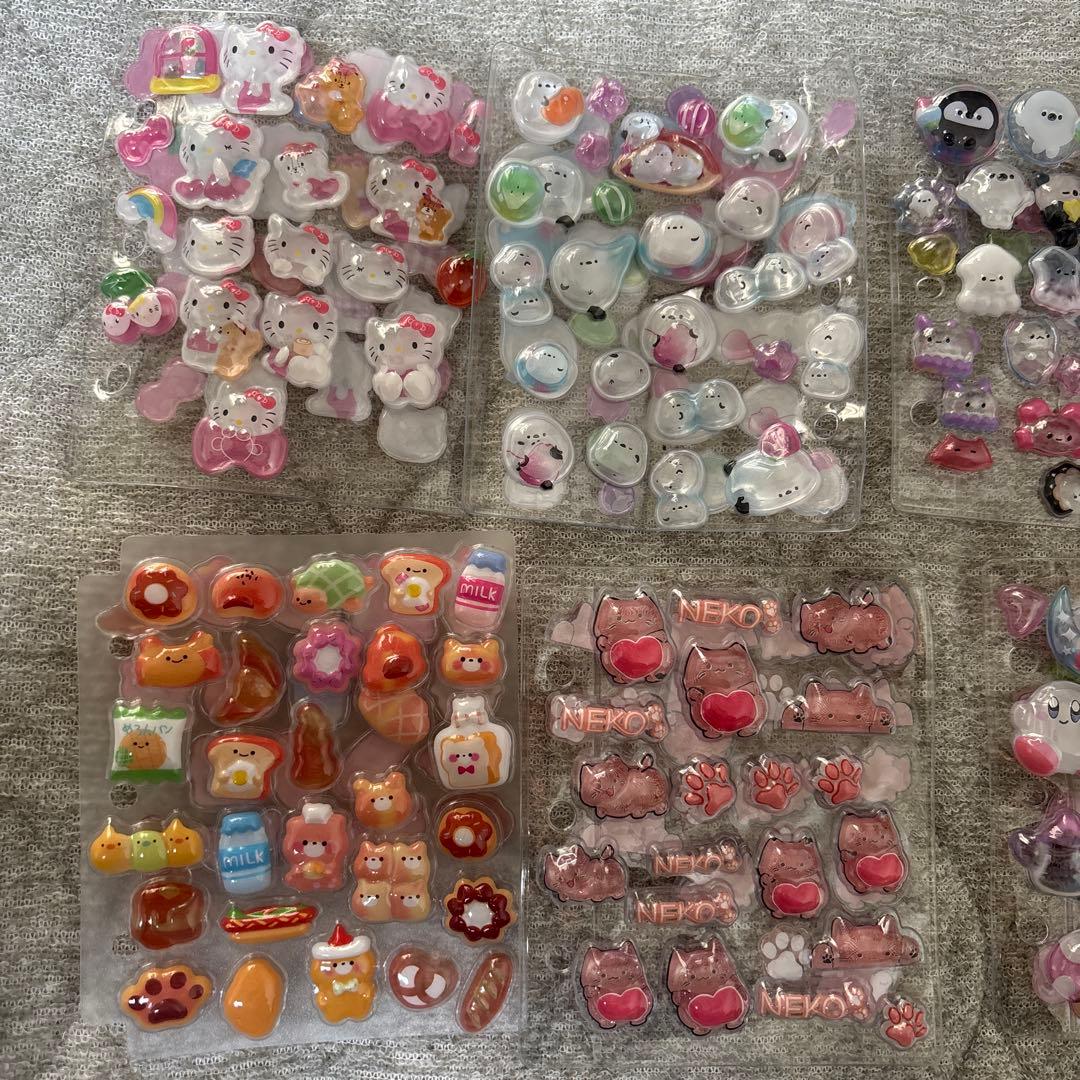 シール21枚セット＋おまけ有。ボンボン、うるちゅる、ぷくぷく、キャラシール多数