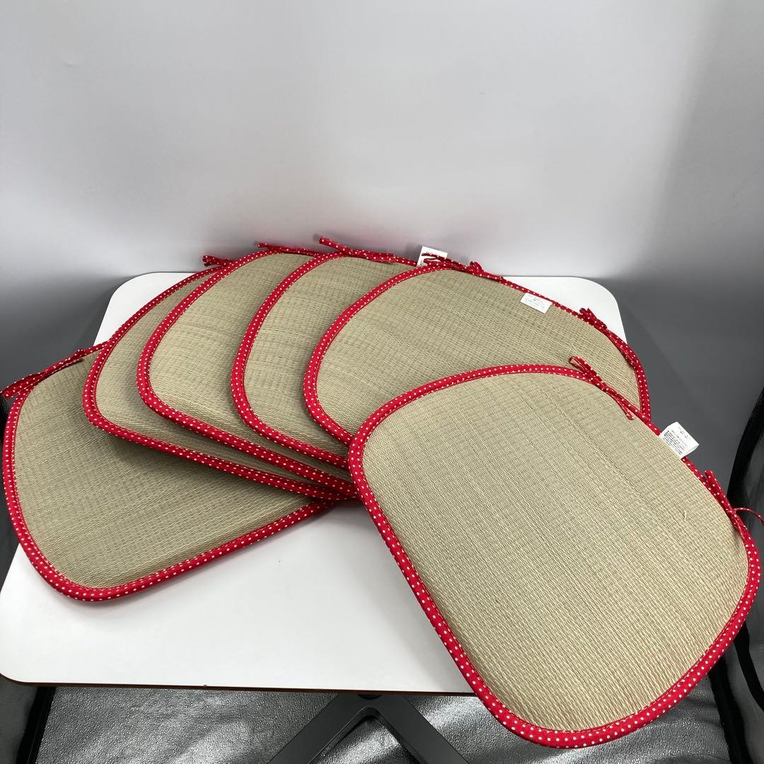 未使用 ハローキティ 丸座布団＋マリンアンカー い草座布団 7枚セット サンリオ