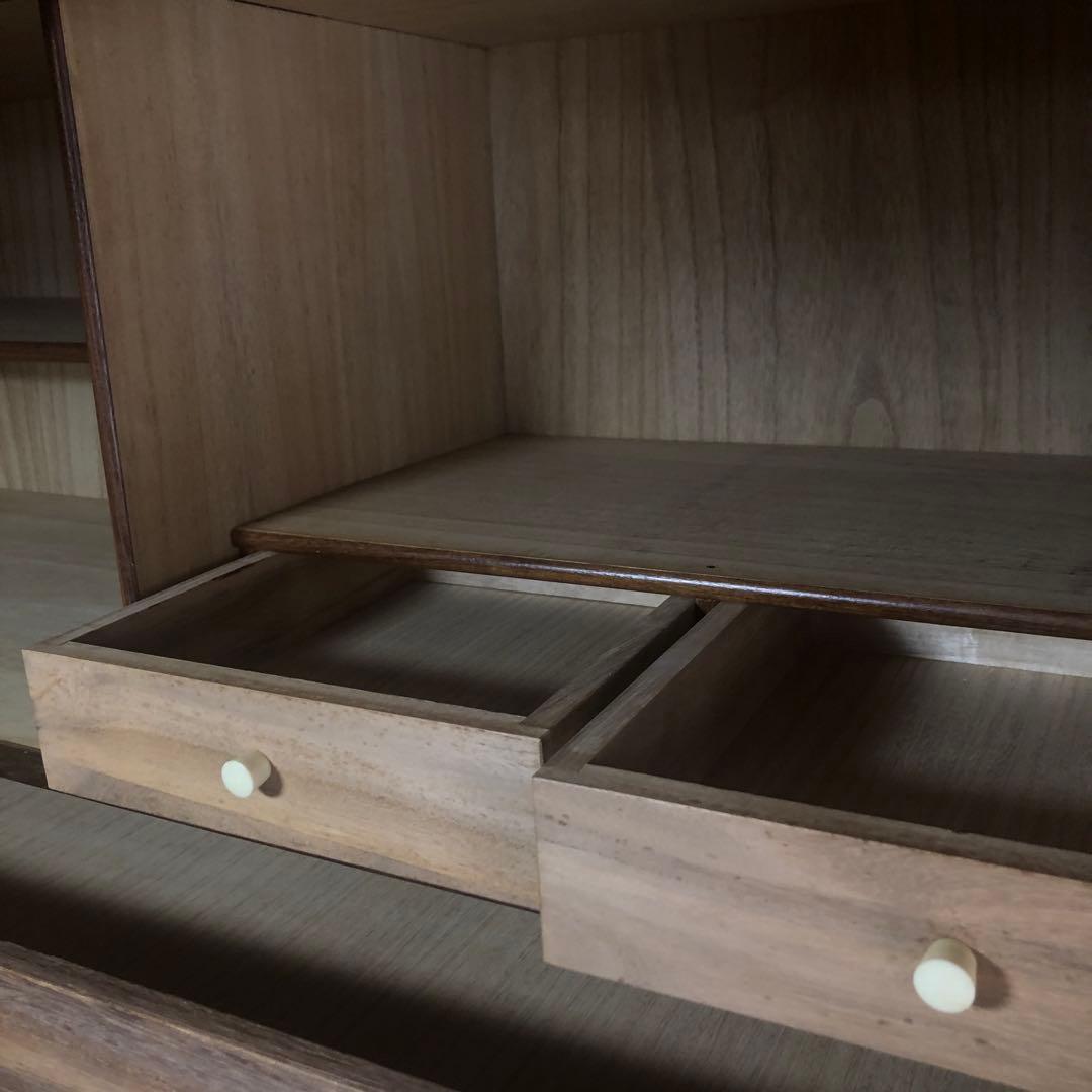 府中家具 マルケイ木工　ダークブラウン　年代もの桐箪笥