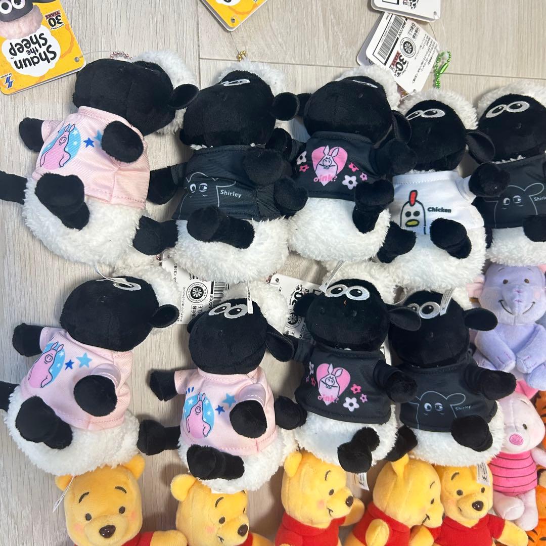 ひつじのショーン　ディズニー　プーさん　まとめ売り　ぬいぐるみ　マスコット