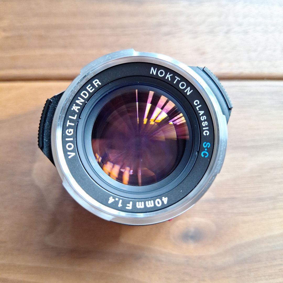 コシナフォクトレンダー　ノクトンクラシック40㎜F1.4SC　アダプター付き