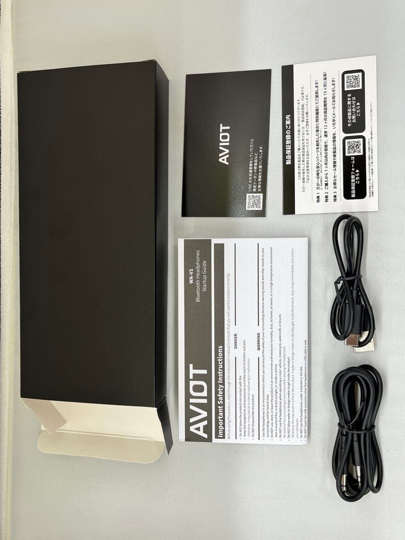 AVIOT ワイヤレスヘッドホン ノイズキャンセリング ネイビー WA-V1