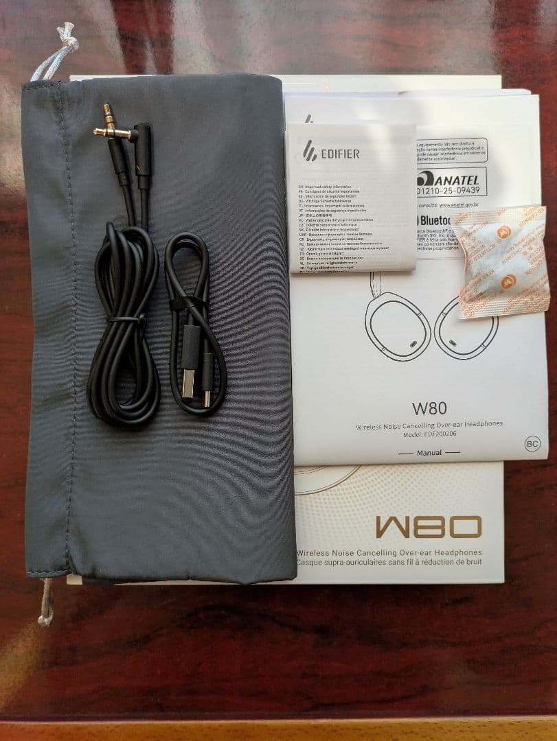 Edifier W80 ワイヤレスヘッドホン ブラック