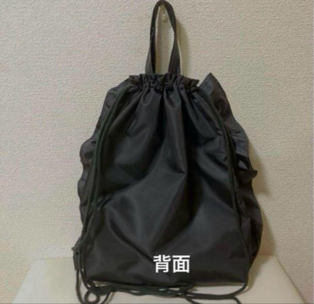 撥水ハンドメイドフリルパール調ビーズリボンレッスンバッグ上履き袋体操服着替え袋