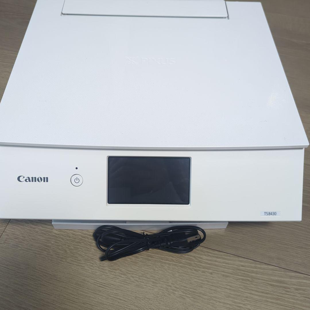【ジャンク品】Canon TS8430 ホワイト インクジェットプリンター