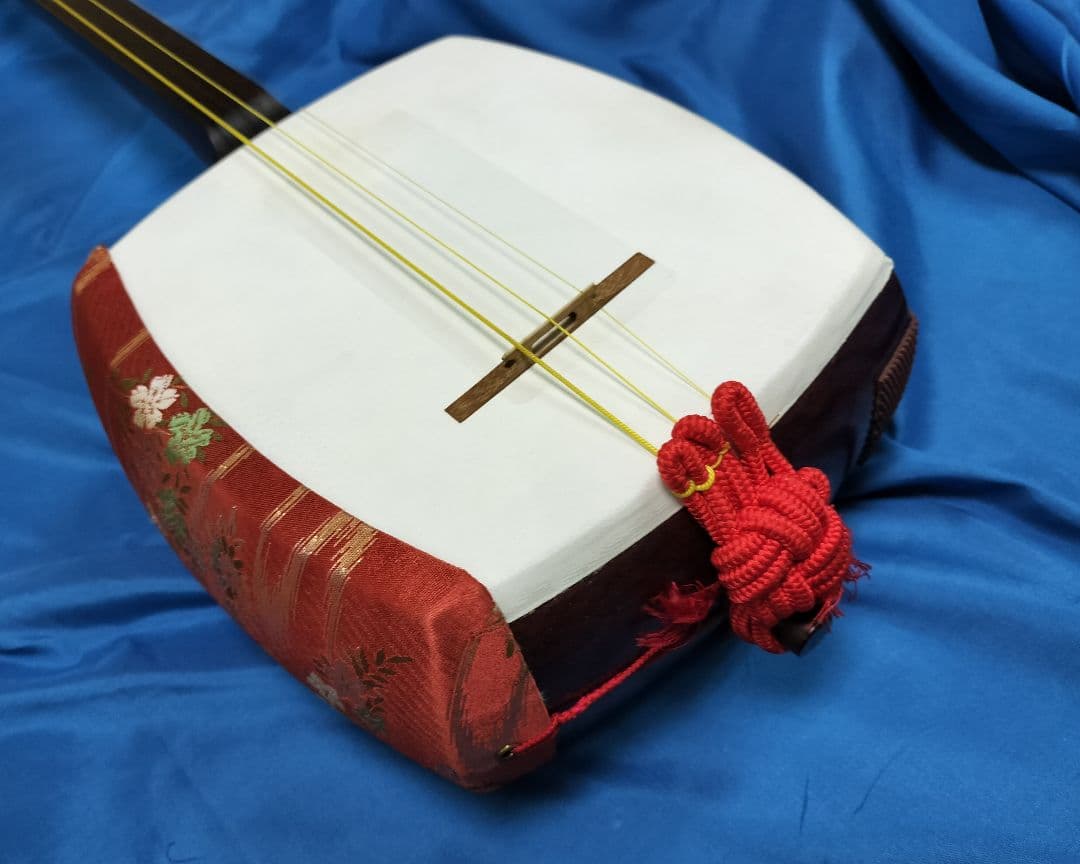 中棹　三味線　東さわり　磨き　調整　犬皮張替え済　正寸　胴厚め　2130グラム