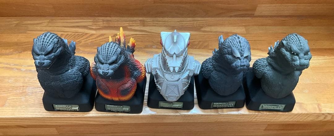 ゴジラ　メカゴジラ　5種類　胸像　バンダイ　マルサン　ブルマァク