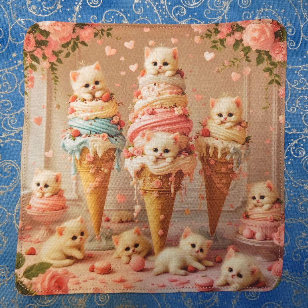 yourelia 　4重ハンカチ　ワンコさん柄　18枚