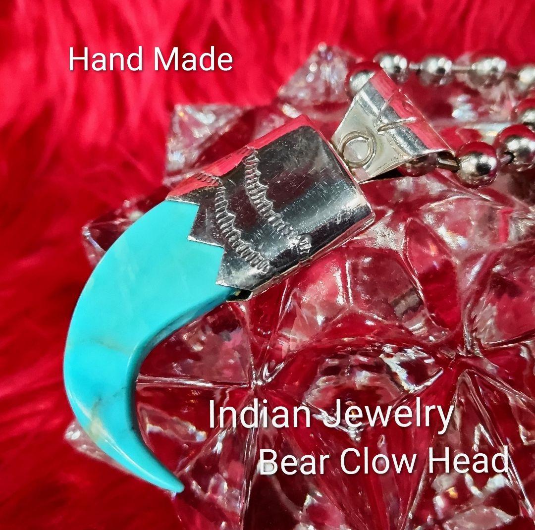 ネックレス・ペンダント Indian BearColal Head Hand Made