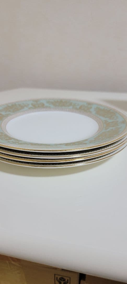 ウェッジウッド　コロンビア　セージグリーンプレート20.5cm　4枚