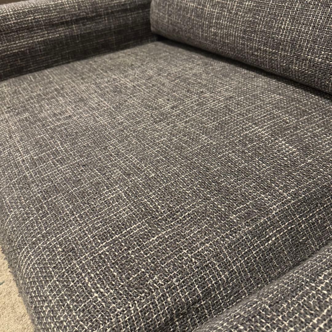 ソファスタイル ローソファ 2.5人掛け スリム肘 ハイタイプ グレー