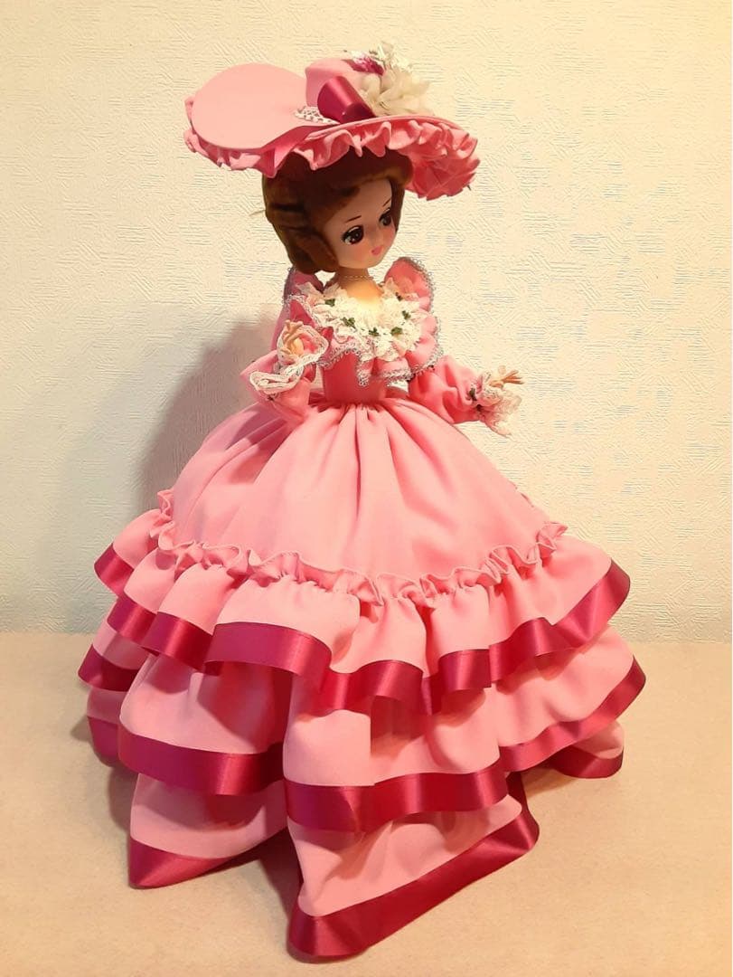 昭和レトロ 美少女 美女 お人形 ピンク ビンテージドール