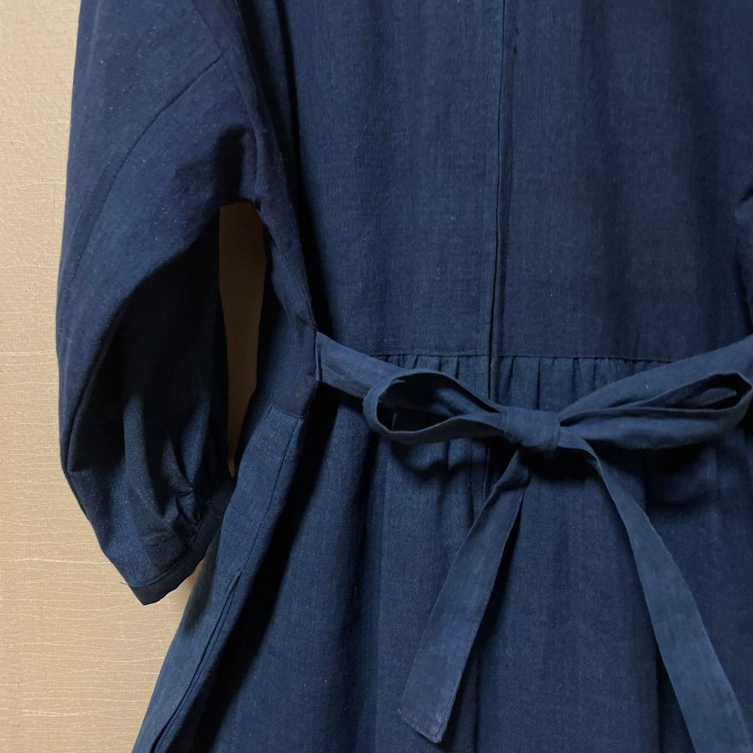 お値下げ　本場久留米無地絣に型染めコラボ