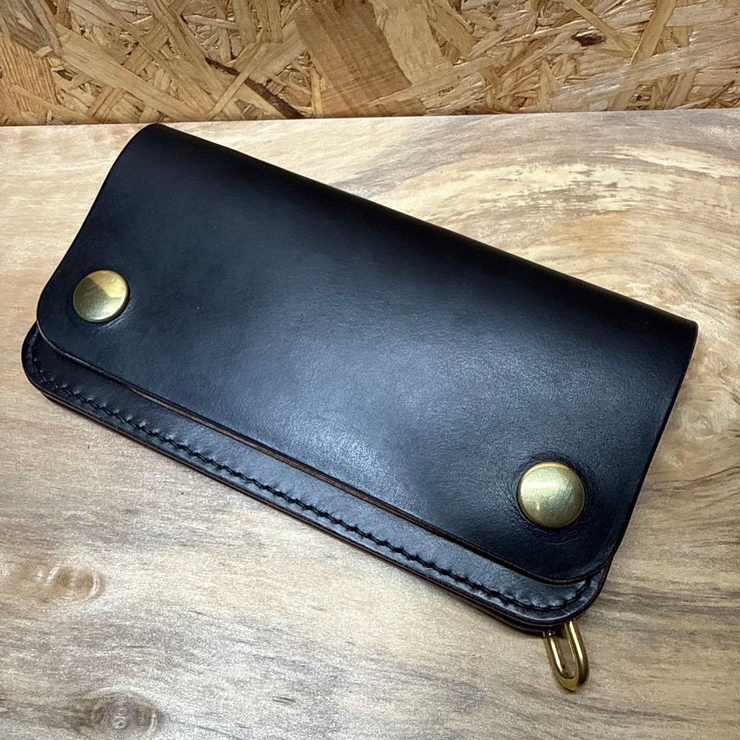 ホーウィン クロムエクセル 160 トラッカーウォレット 真鍮 タロン 2層