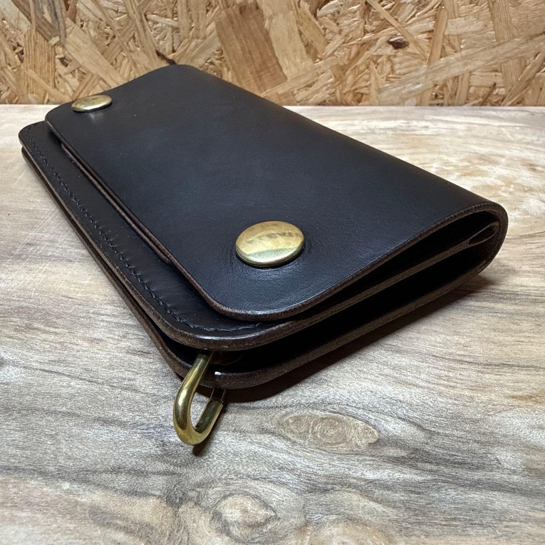 ホーウィン クロムエクセル 160 トラッカーウォレット 真鍮 タロン 2層