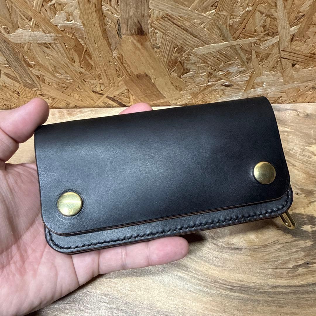 ホーウィン クロムエクセル 160 トラッカーウォレット 真鍮 タロン 2層