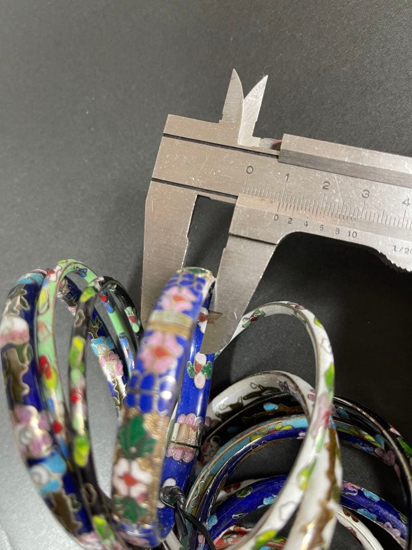 バングル 景泰蘭工芸 海外購入13点セット重さ328g サイズ內徑6.2cm