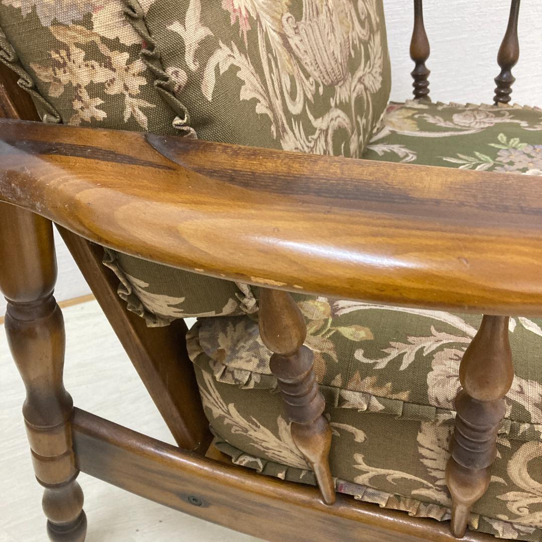 【オールドカリモク】コロニアル アームチェア　1人掛けソファ 2脚セット