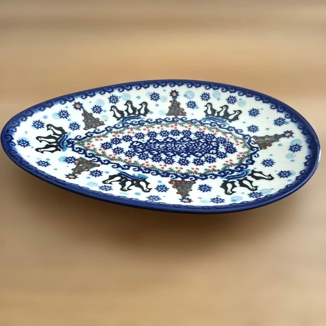 ポーランド食器　ペンギンツリー柄　たまごプレート