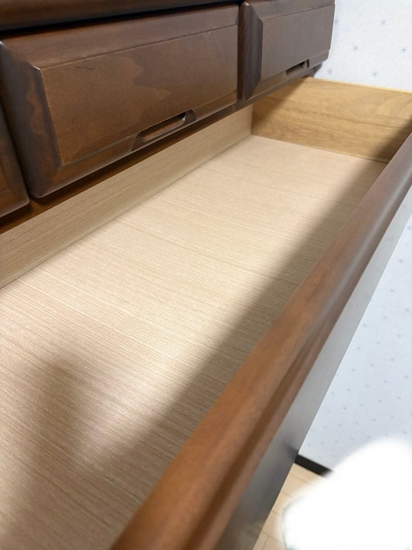 木製ブラウン引き出しチェスト タンス7段