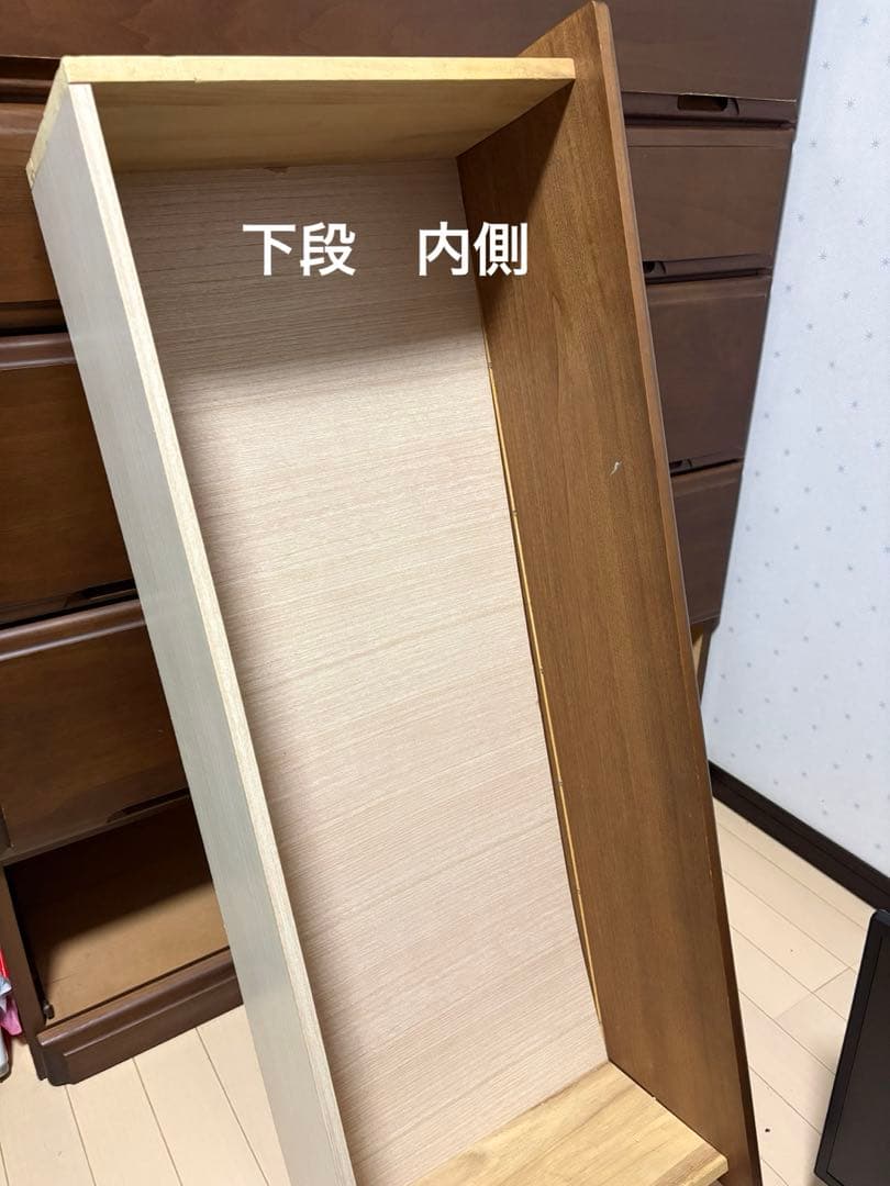 木製ブラウン引き出しチェスト タンス7段