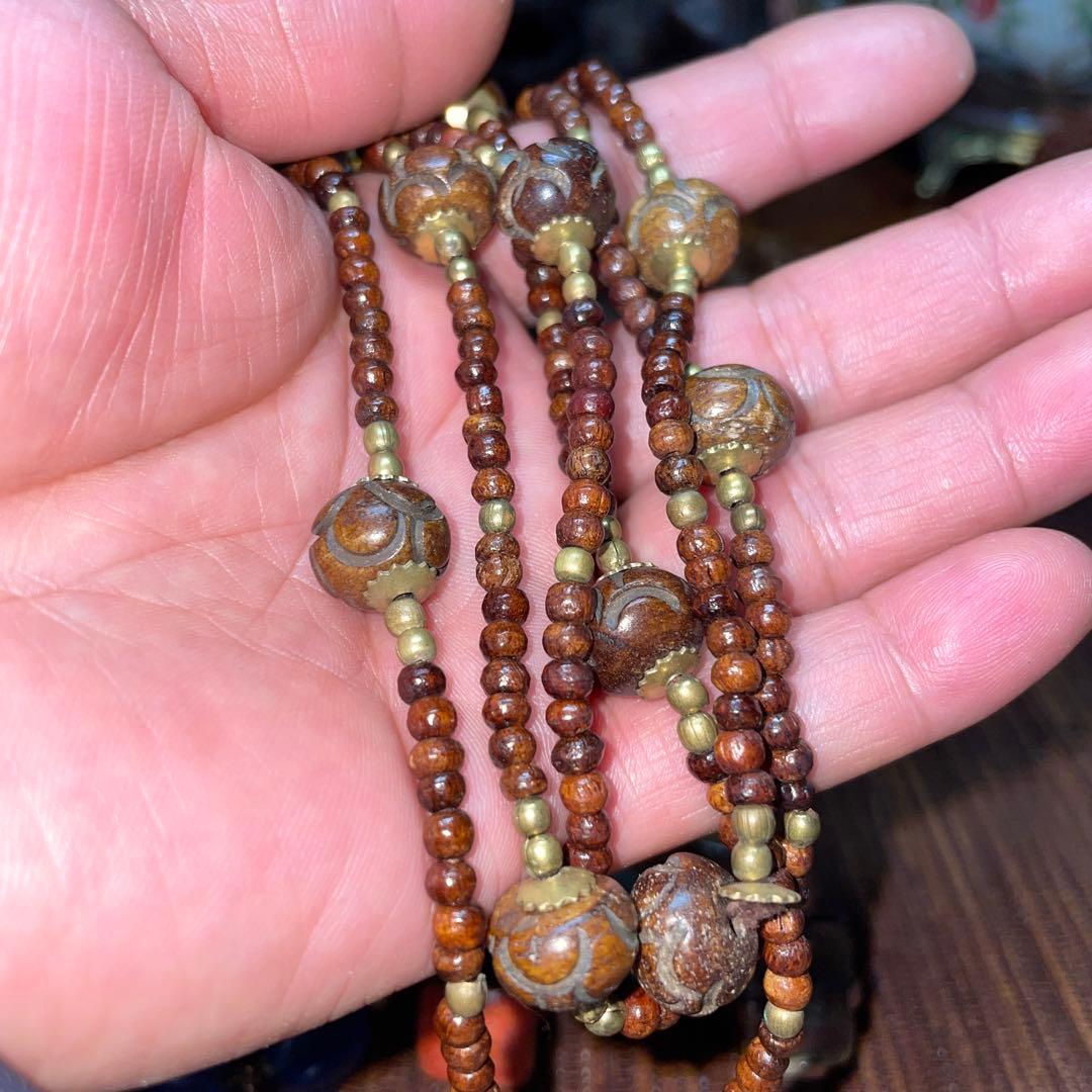 ユニークな青色ビーズネックレス 10点セット