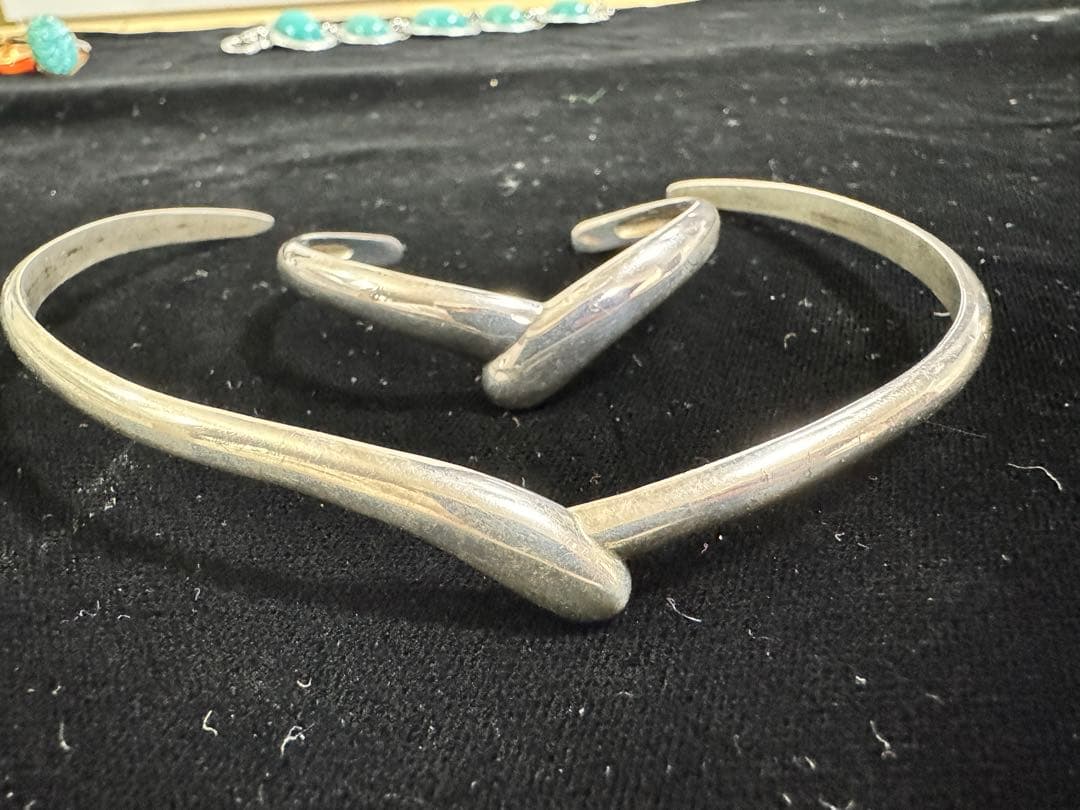 シルバー ターコイズ カフブレスレットなど8点セット