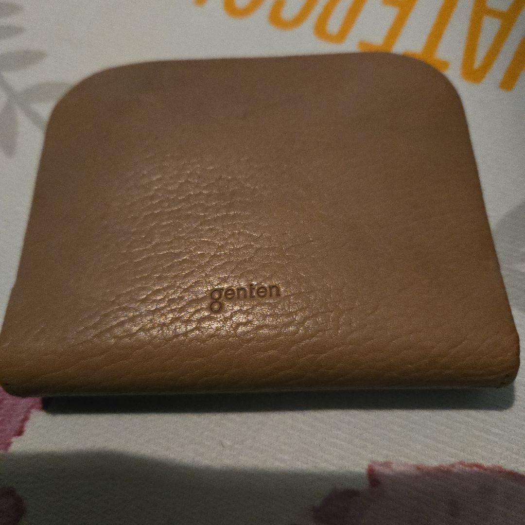 genten お茶色　珍しい　小銭財布