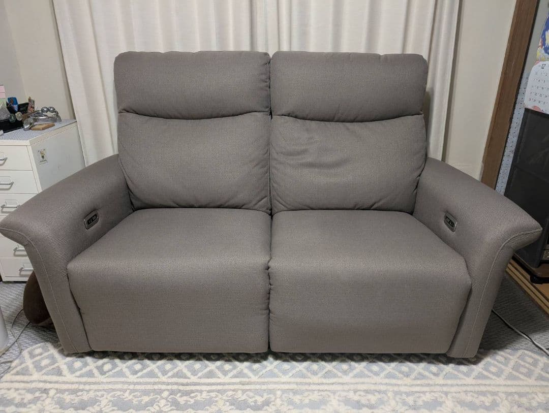 M.K.様★ヤマダオリジナル 電動リクライニングソファ　2人掛け ファブリック