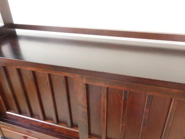 北海道民芸家具　ＨＭ108　茶棚　リビングサイドボード　再塗装済　ＵＳＥＤ