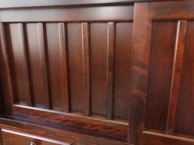 北海道民芸家具　ＨＭ108　茶棚　リビングサイドボード　再塗装済　ＵＳＥＤ