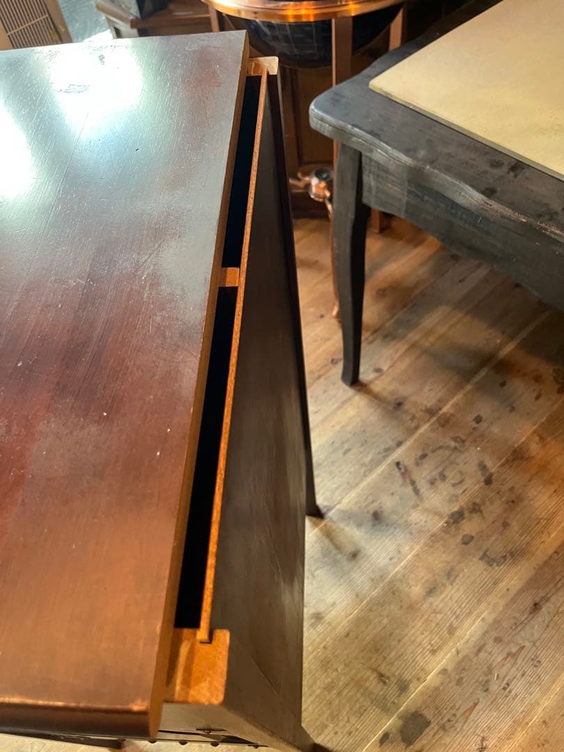 ._.*＊希少 オールドカリモク ライティングビューロー 机 小ぶりデスク