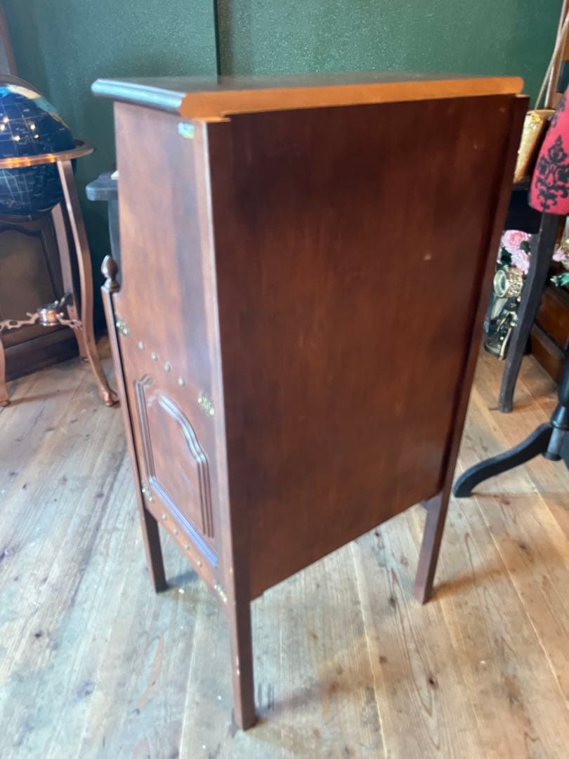 ._.*＊希少 オールドカリモク ライティングビューロー 机 小ぶりデスク