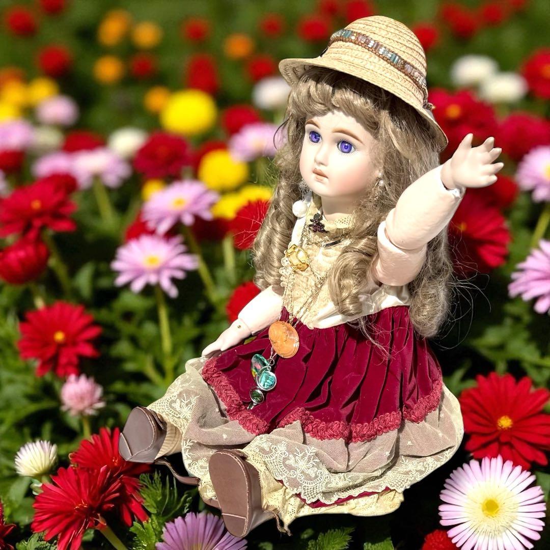 user_a792b3c9 ビスクドール ジュモー パープル ガラスアイ