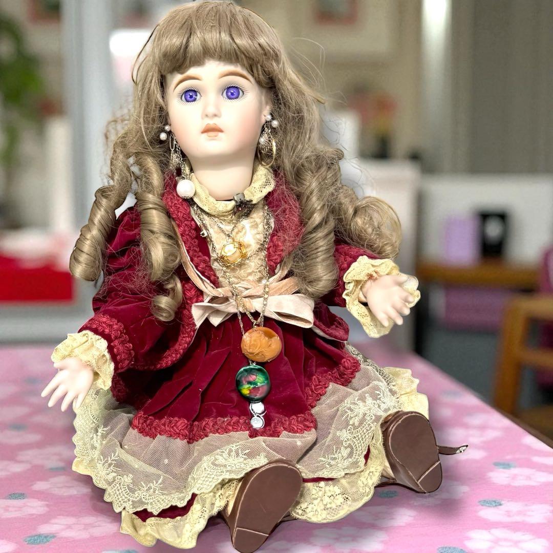 user_a792b3c9 ビスクドール ジュモー パープル ガラスアイ