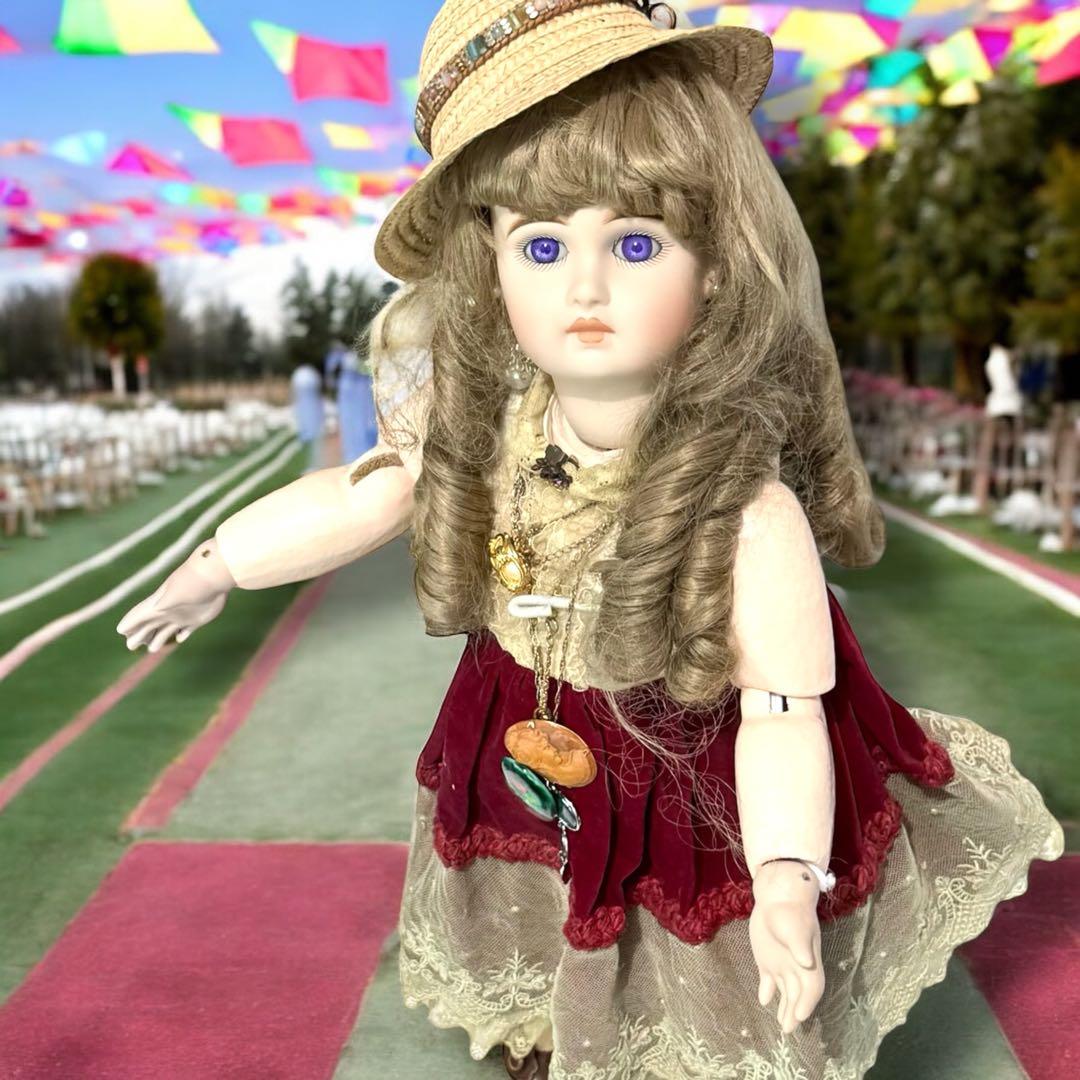 user_a792b3c9 ビスクドール ジュモー パープル ガラスアイ