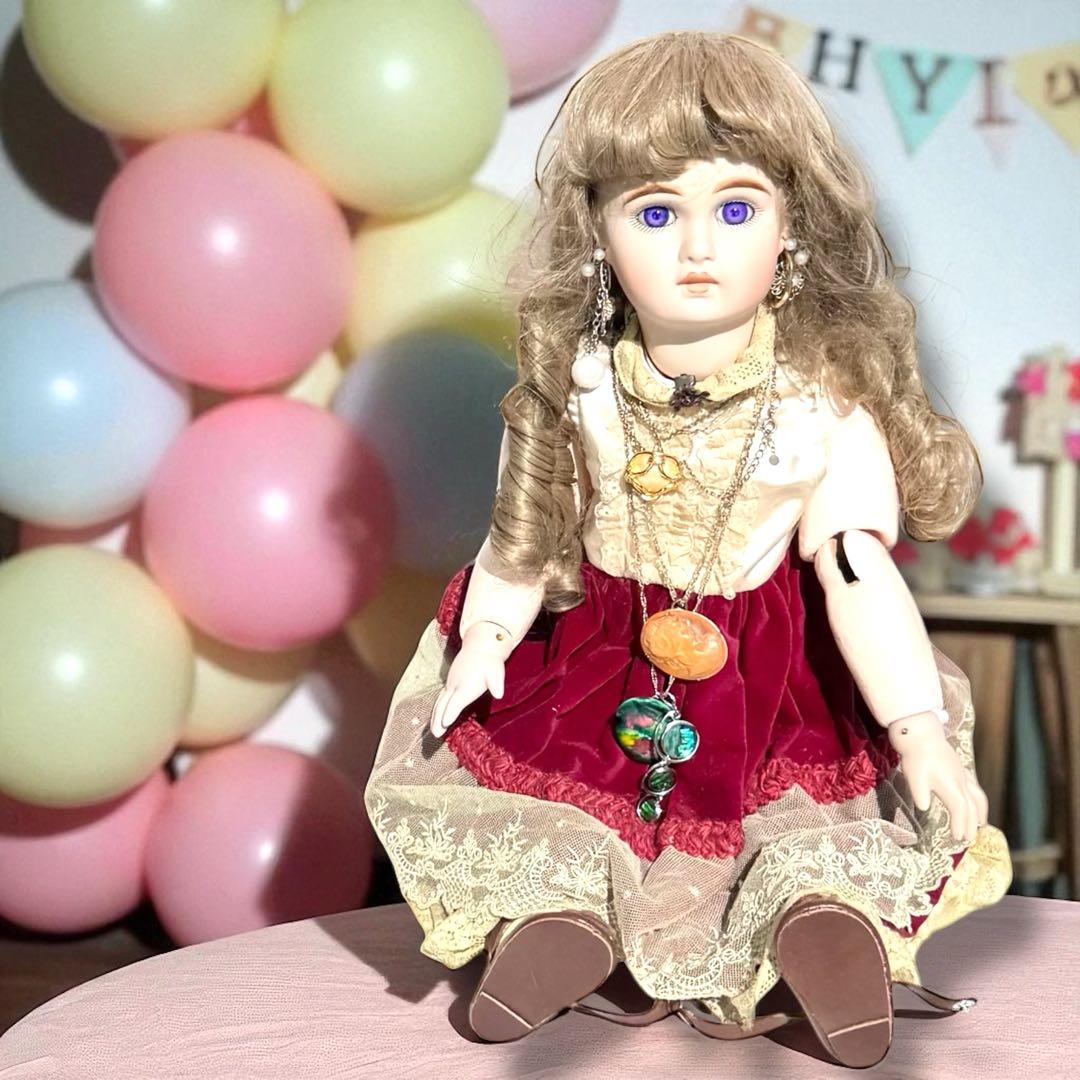 user_a792b3c9 ビスクドール ジュモー パープル ガラスアイ