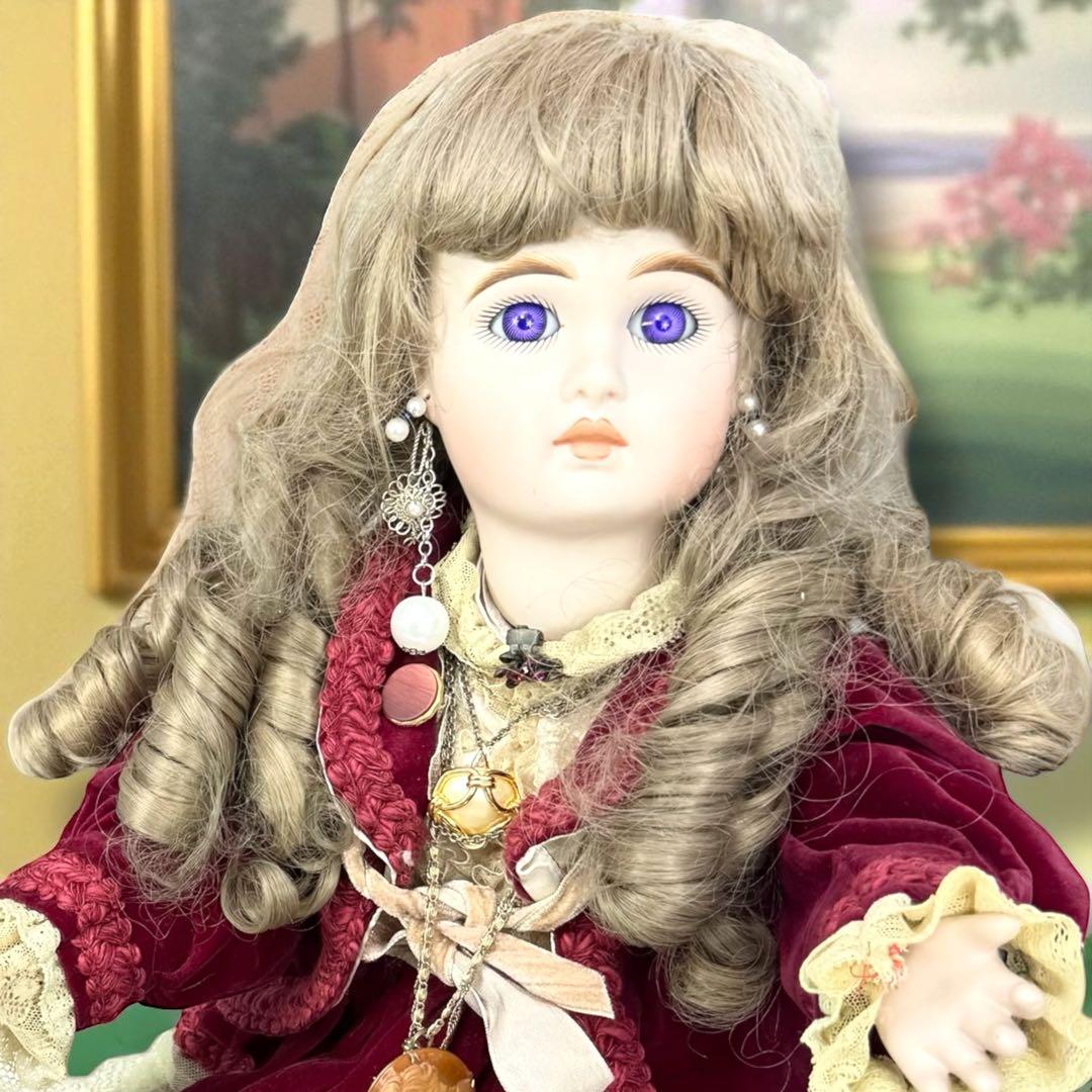 user_a792b3c9 ビスクドール ジュモー パープル ガラスアイ