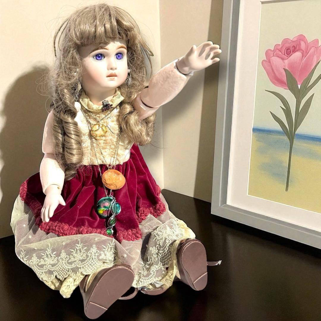 user_a792b3c9 ビスクドール ジュモー パープル ガラスアイ