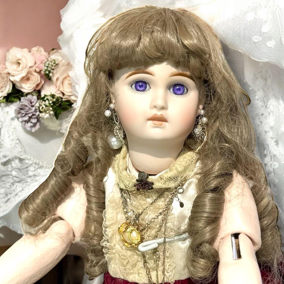 user_a792b3c9 ビスクドール ジュモー パープル ガラスアイ