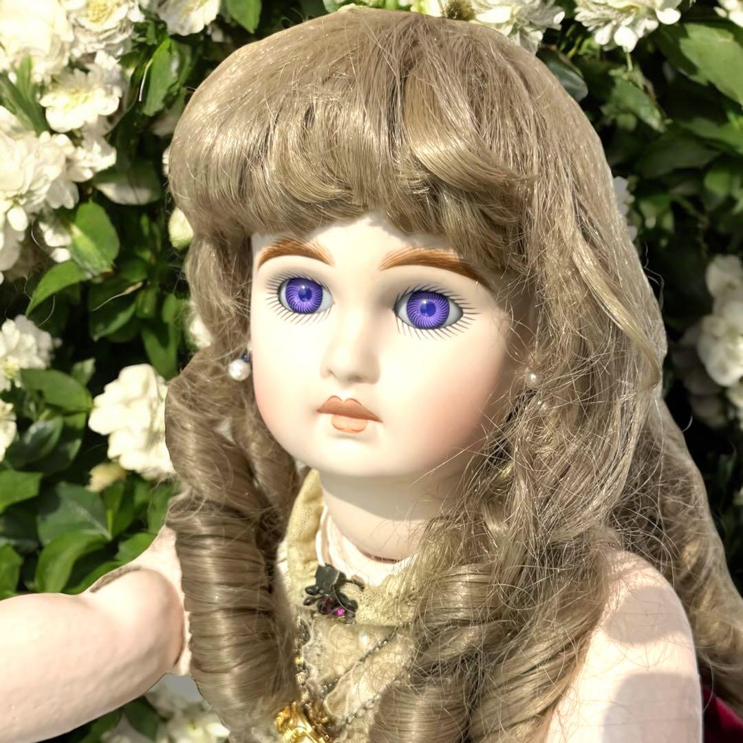 user_a792b3c9 ビスクドール ジュモー パープル ガラスアイ