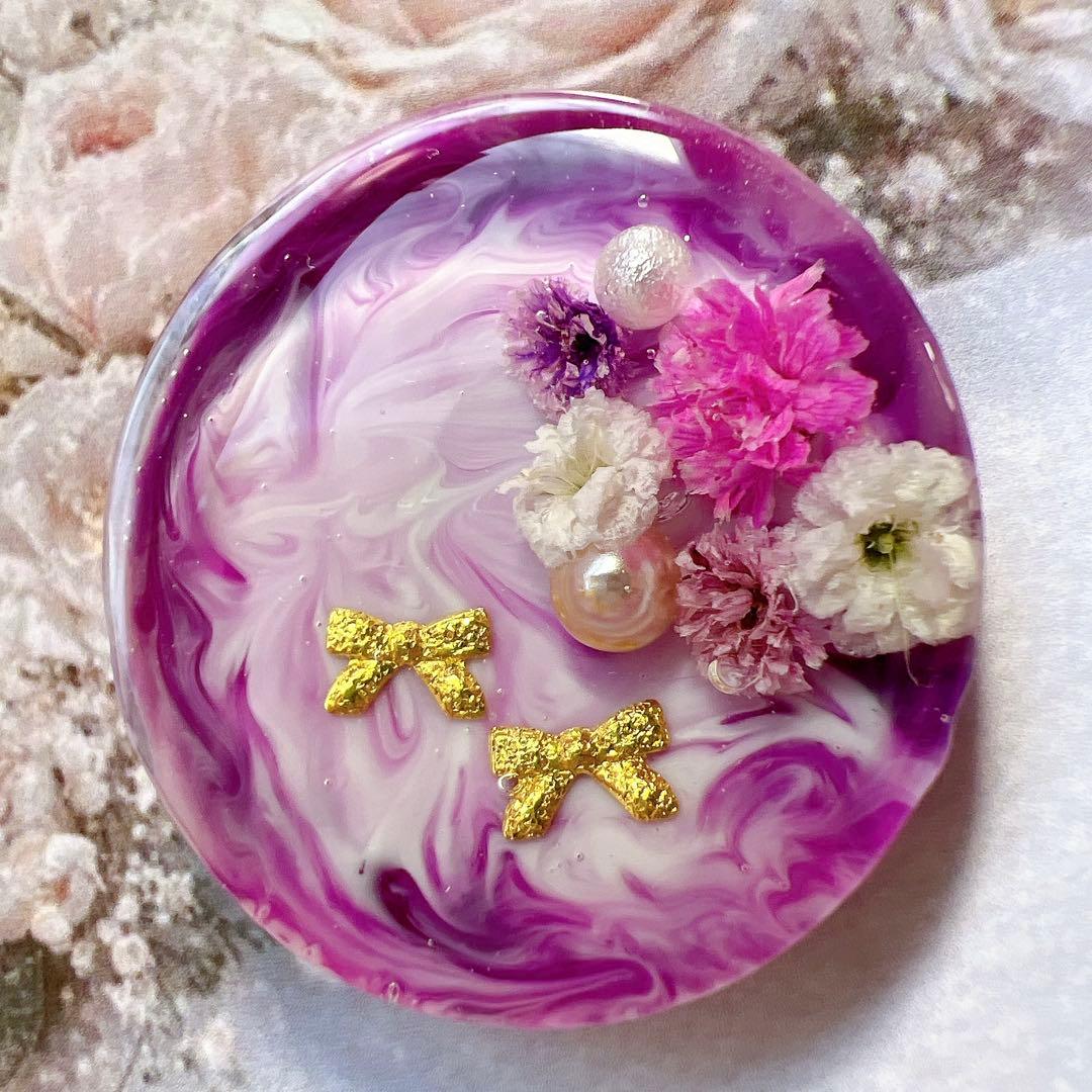 レジン ヘアゴム ドライフラワー No.883