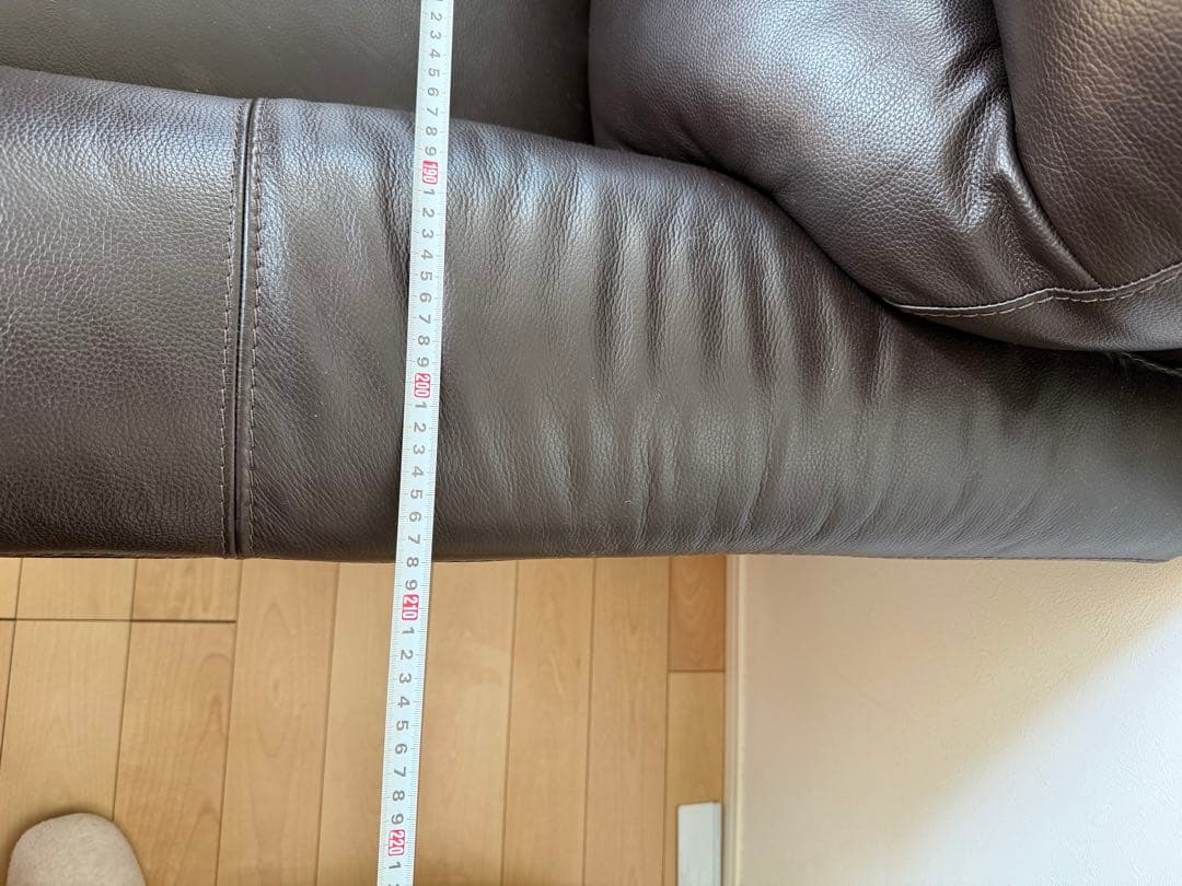 半革タイプ３人掛けソファ