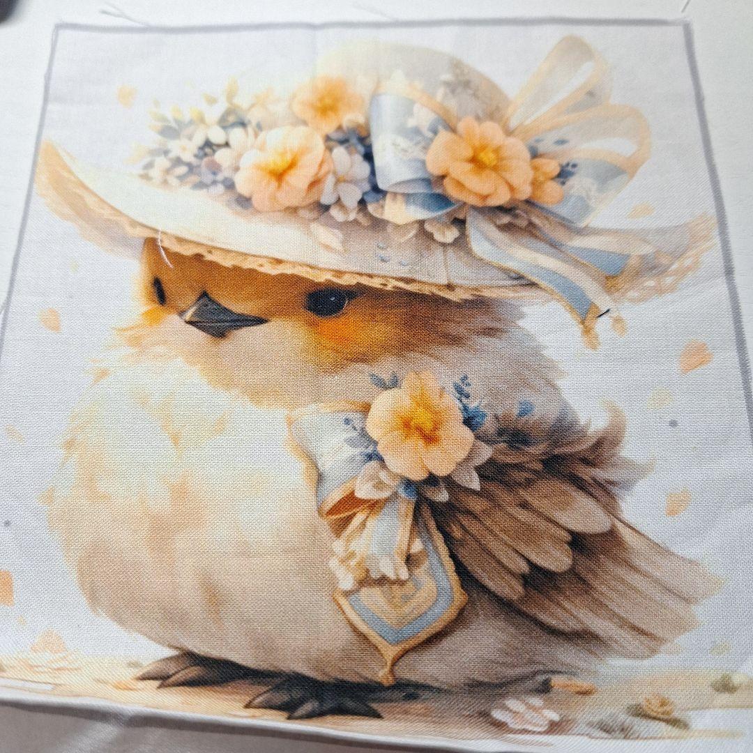 すずめパネル生地　ハンドメイド