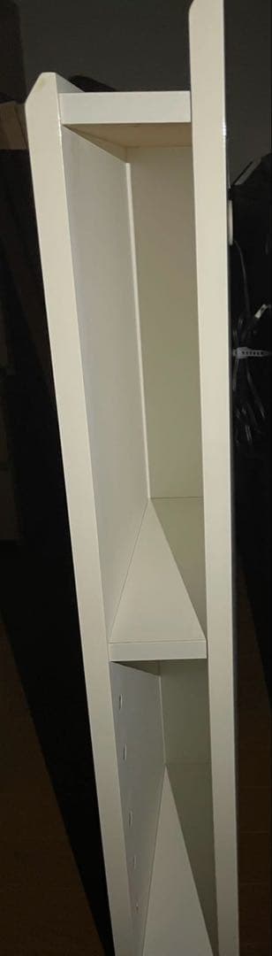 ニトリ　シングルサイズ　棚・サイド収納付きベッドフレーム　ホワイト色•柄無し